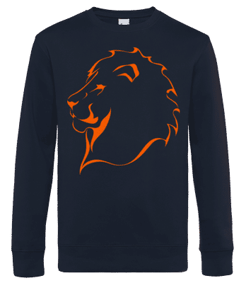 Lion Orange - Sweat-shirt standard pour homme - Bleu marine - Devant