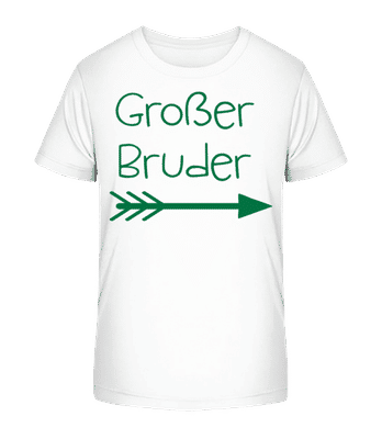 Großer Bruder - Kinder Bio T-Shirt Stanley Stella 2.0 - Weiß - Vorne