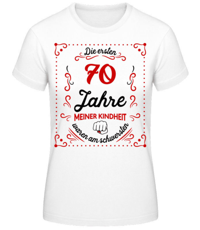 Vorschau: Die Ersten 70 Jahre - Frauen T-Shirt B&C - Weiß - Vorne