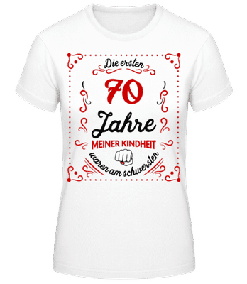 Die Ersten 70 Jahre - Frauen T-Shirt B&C - Weiß - Vorne