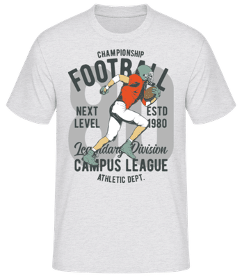 Champion Football - Camiseta básica para hombre - Gris moteado - delante
