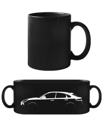 'Porsche Cayenne Turbo GT' Silhouette · Tasse Noire