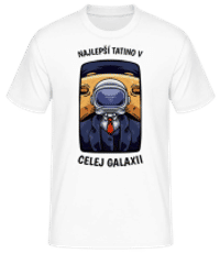 Najlepší Tatino V Celej Galaxii - Pánske basic tričko - Biela - Predné