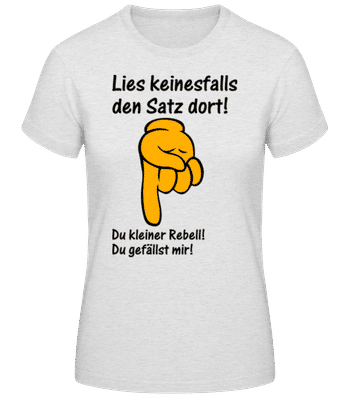 Du Kleiner Rebell - Frauen Basic T-Shirt - Grau meliert - Vorne