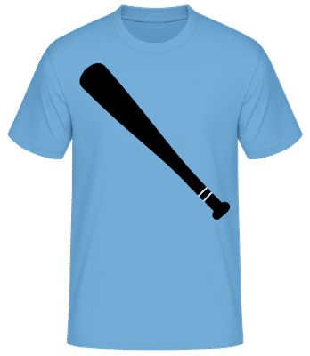Baseballschläger - Männer Basic T-Shirt - Hellblau - Vorne