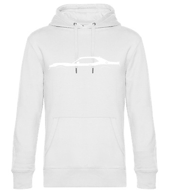 'Dodge Challenger SRT Demon' Silhouette - Men’s Standard Hoodie - White - Front