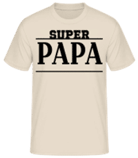 Super Papa Noir - T-shirt standard Homme - Crème - Devant