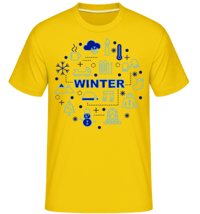 Winter Symbols -  Shirtinator Men's T-Shirt - Golden yellow - Front