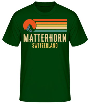 Matterhorn Switzerland - Camiseta básica para hombre - Verde botella - delante