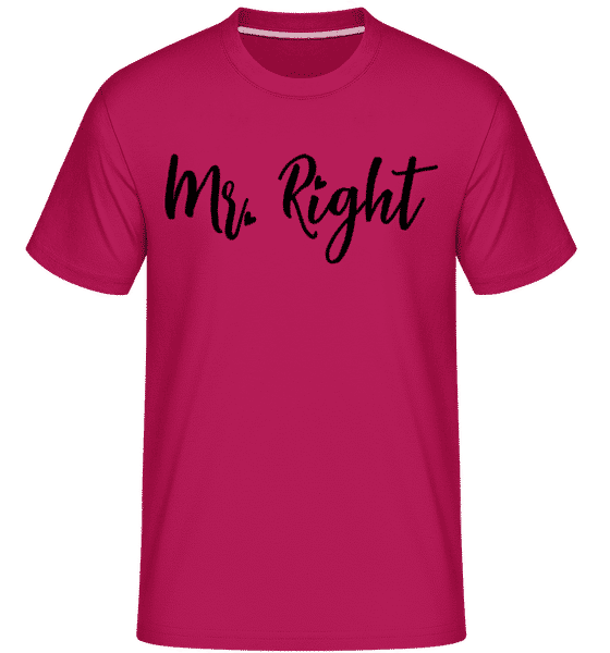 Preview: Mr Right -  Shirtinator Men's T-Shirt - Magenta - Front