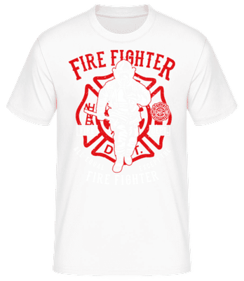 Fire Fighter - Pánske basic tričko - Biela - Predné