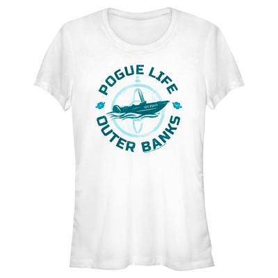 Netflix - Outer Banks - Logo Pogue Life Circle - Femme T-shirt - Blanc - Devant