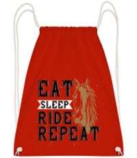Eat Sleep Ride Repeat - Sac à dos sport - Rouge - Devant