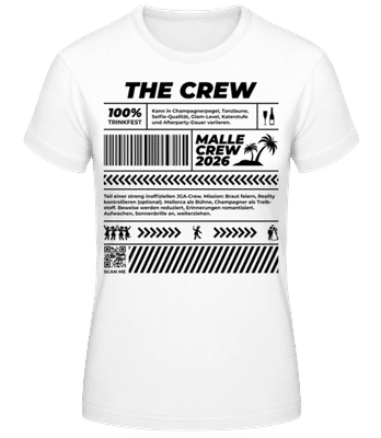 JGA Malle Crew 2026 - Frauen T-Shirt B&C - Weiß - Vorne
