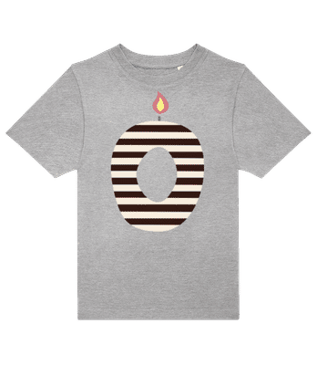 Bougie d'anniversaire 4 - T-shirt homme B&C - Gris chiné - Devant