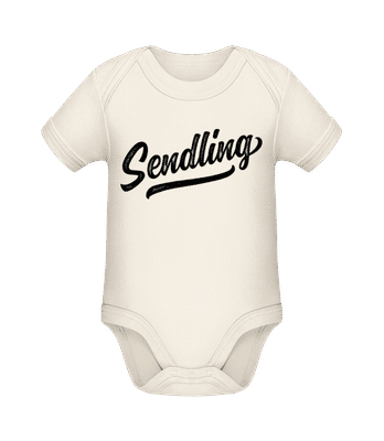 Sendling Swoosh - Baby Bio Strampler - Creme - Vorne
