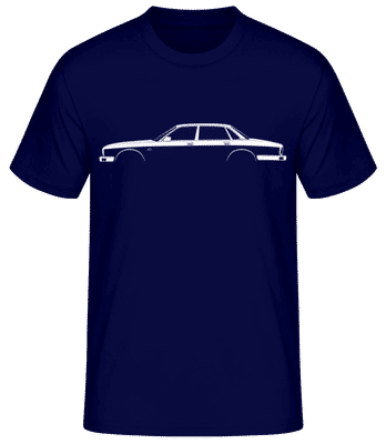 'Jaguar XJ (XJ40)' Silhouette - Camiseta básica para hombre - Marino - delante