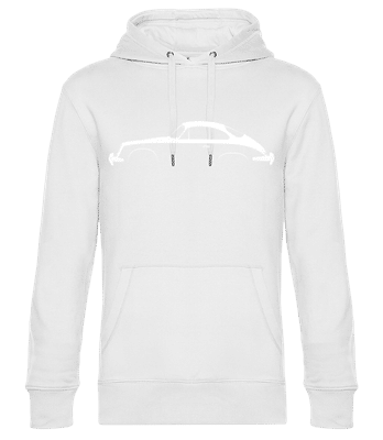 'Porsche 356 SC Coupe' Silhouette - Men’s Standard Hoodie - White - Front