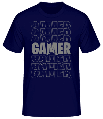 Gamer Design - Pánske basic tričko - Namornícka modrá - Predné