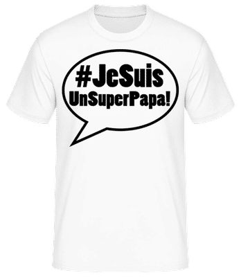 Hashtag SuperPapa - T-shirt standard Homme - Blanc - Devant