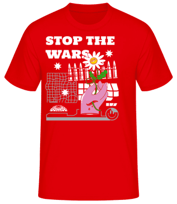 Stop War - Men's Basic T-Shirt - Red - Front