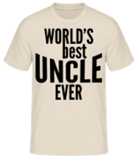 World's Best Uncle Ever - Men's Basic T-Shirt - Cream - Front