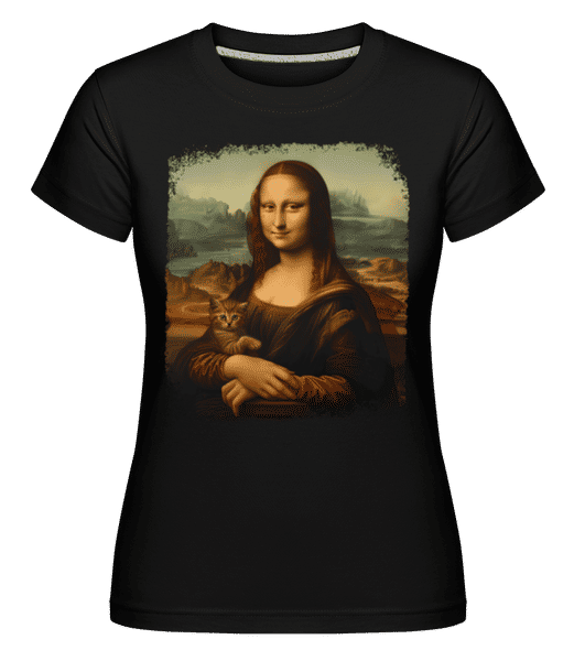 Aperçu: Mona Lisa Chat -  T-shirt Shirtinator femme - Noir - Devant
