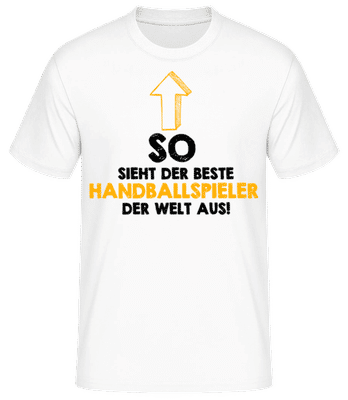 Bester Handballspieler Der Welt - Männer Basic T-Shirt - Weiß - Vorne