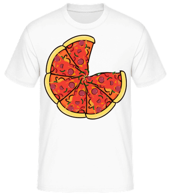 Pizza - T-shirt standard Homme - Blanc - Devant