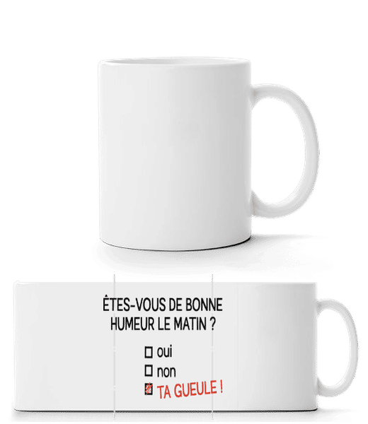 Aperçu: En Télétravail - Mug panorama - Blanc - Devant