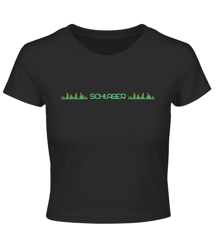 Vorschau: Schlager - Crop T-Shirt - Schwarz - Vorne