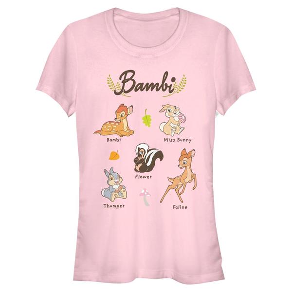 Aperçu: Disney Classics - Bambi - Skupina Textbook - Femme T-shirt - Rose - Devant