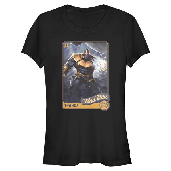 Preview: Marvel - Avengers - Thanos Titan Card - Women's T-Shirt - Black - Front