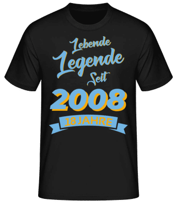 18 Lebende Legende 2007 - Männer Basic T-Shirt - Schwarz - Vorne