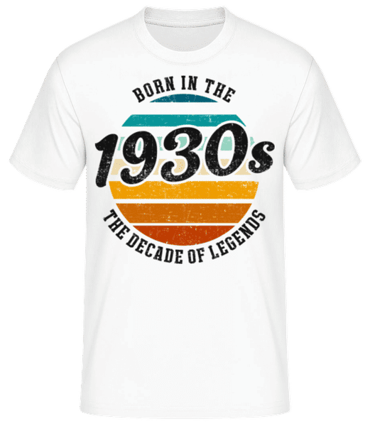 Aperçu: 1930 The Decade Of Legends - T-shirt standard Homme - Blanc - Devant