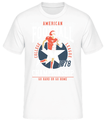 Football Go Hard - T-shirt standard Homme - Blanc - Devant