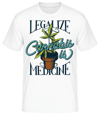 Cannabis Is Medicine - Men's Basic T-Shirt - White - Front