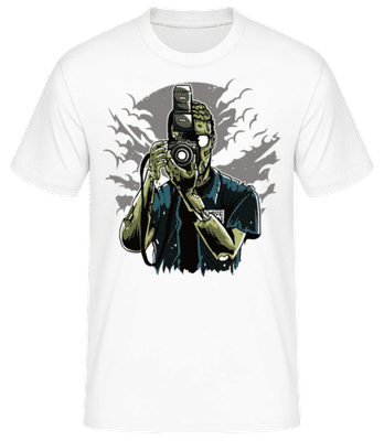 Zombie Photographer - Pánske basic tričko - Biela - Predné