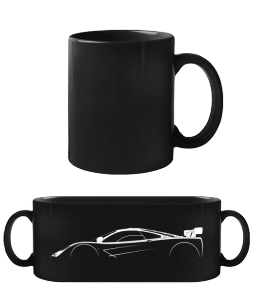 Aperçu: 'McLaren F1 LM' Silhouette - Tasse Noire - Noir - Devant