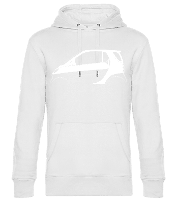 'Smart Fortwo (W451)' Silhouette - Men’s Standard Hoodie - White - Front