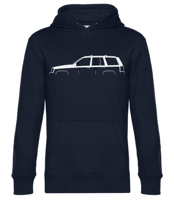 'Jeep Grand Cherokee (ZJ)' Silhouette - Pánska štandardná mikina s kapucňou - Namornícka modrá - Predné