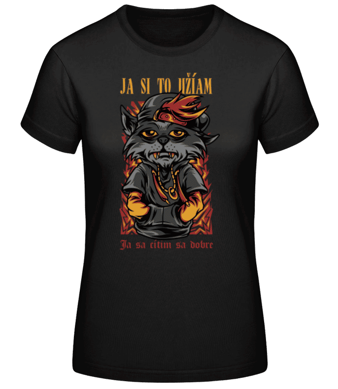 Náhľad: Ja Si To Užívam - Dámske basic tričko - Čierna - Predné