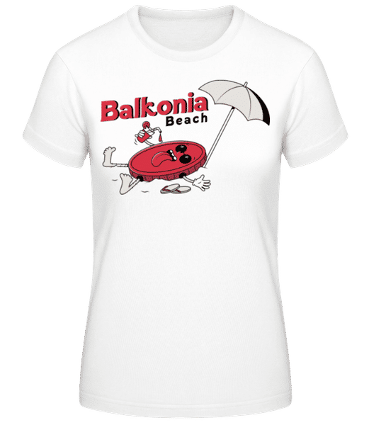 Aperçu: Balkonia Beach - T-shirt standard Femme - Blanc - Devant