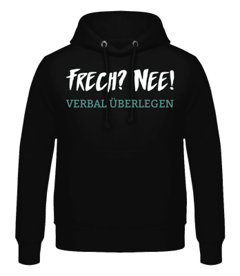 Verbal Ueberlegen - Männer Hoodie - Schwarz - Vorne