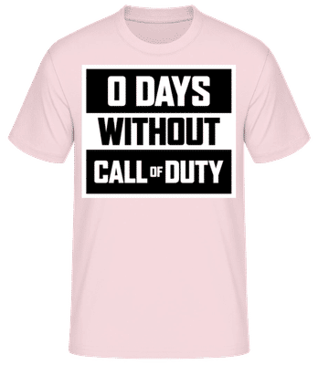 Zero Days Without Call Of Duty - Men's Basic T-Shirt - Pink - Front