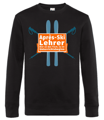 Après Ski Lehrer Bier - Männer Standard Pullover - Schwarz - Vorne