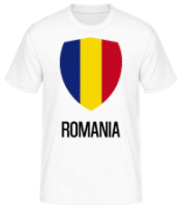 Romania - Camiseta básica para hombre - Blanco - delante
