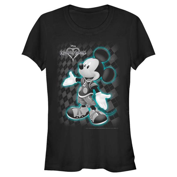Preview: Disney - Kingdom Hearts - Mickey Mouse Mickey Hearts - Women's T-Shirt - Black - Front