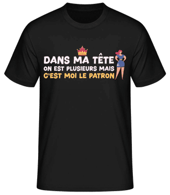On Es Plusieurs Dans Ma Tête - T-shirt standard Homme - Noir - Devant