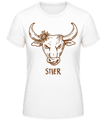 Kritzel Stil Sternzeichen Stier · Frauen Basic T-Shirt